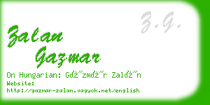 zalan gazmar business card